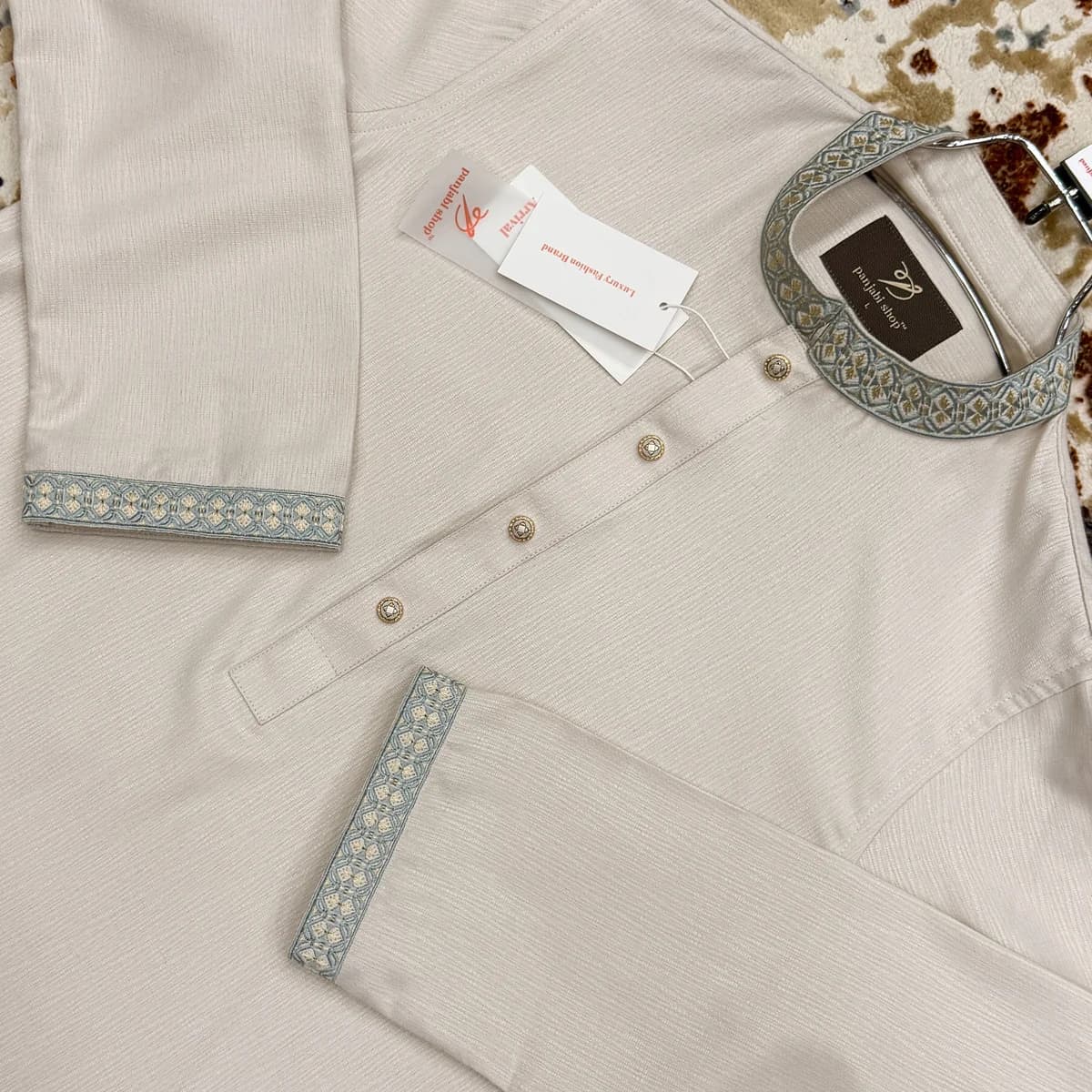 Signature panjabi — Creamy Beige