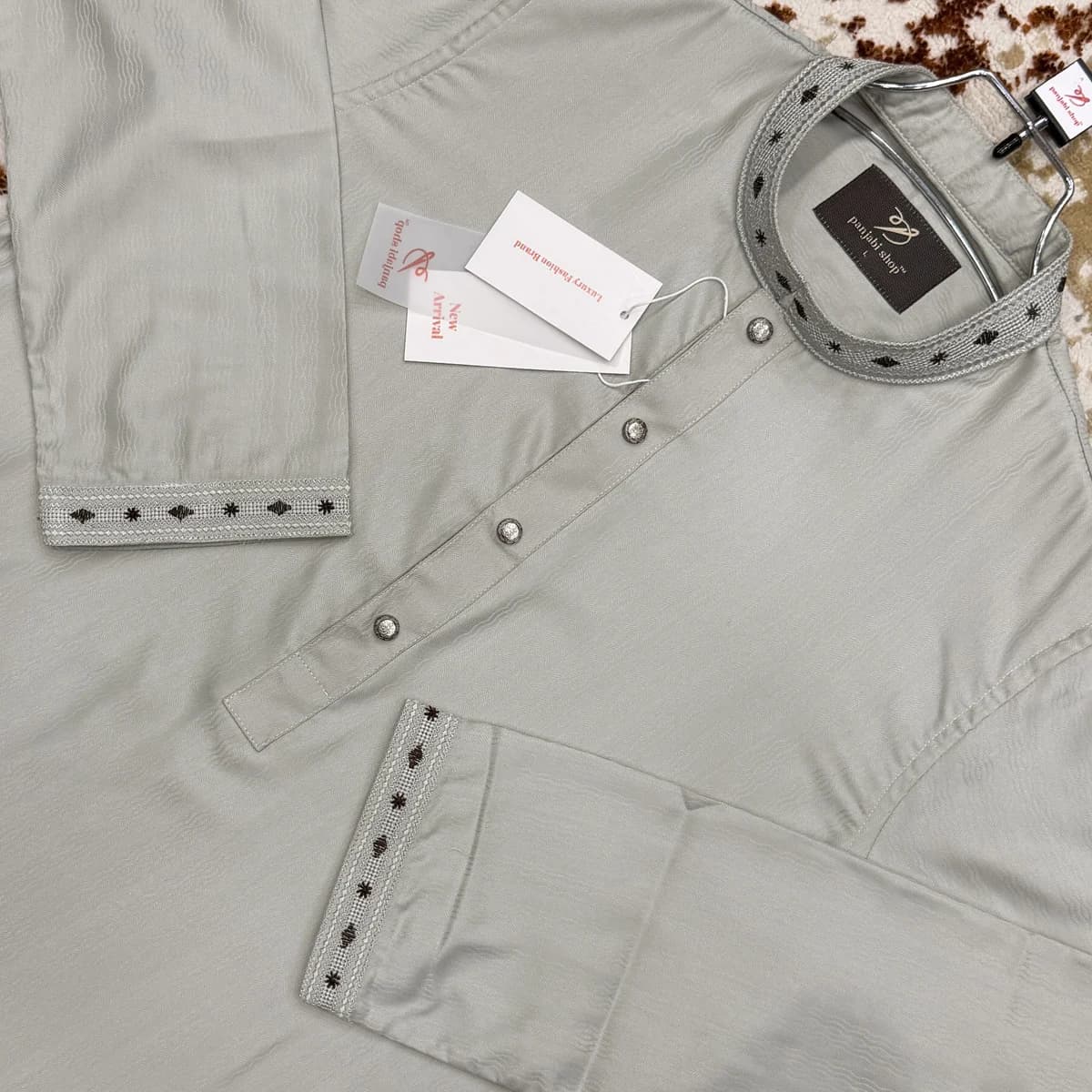 Signature panjabi — Gray Colour