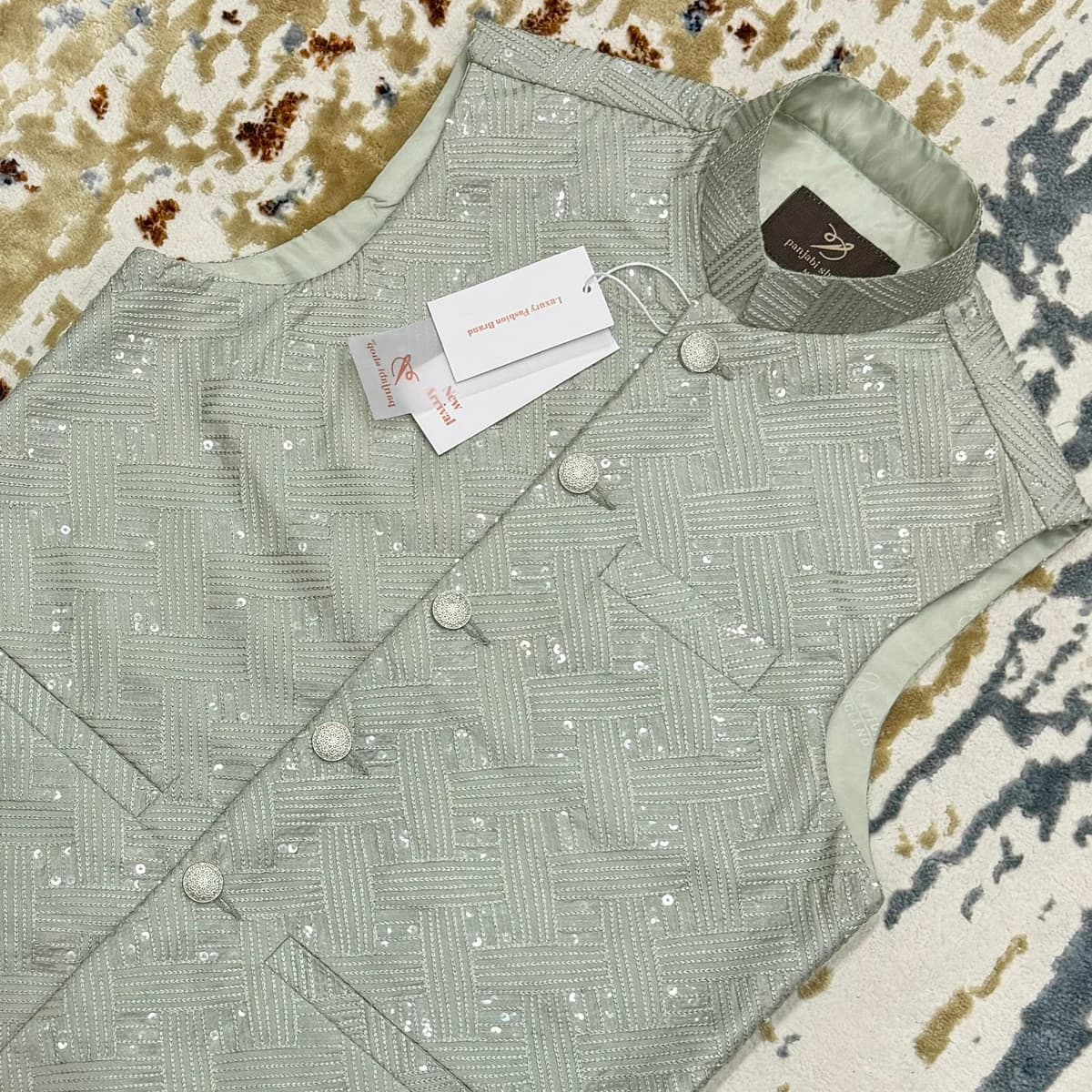 Waistcoat 65% Off — Mint Green